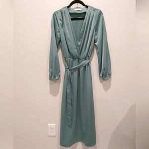 Women's satin Mango maxi dress size S/4